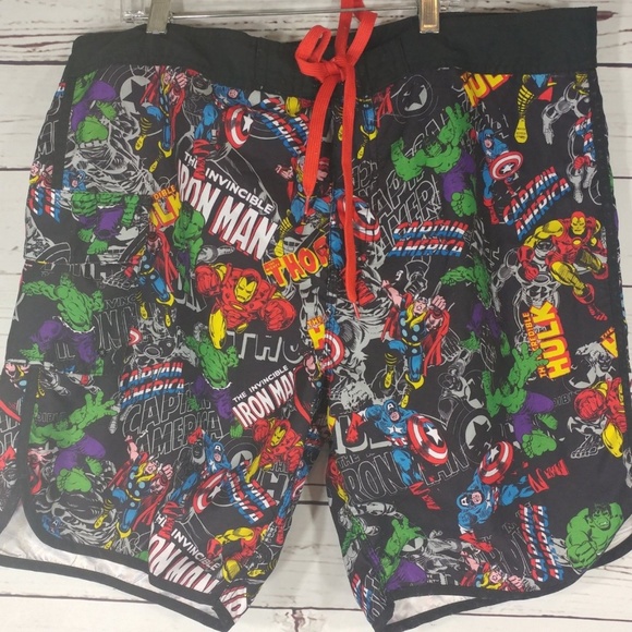 marvel men's swim trunks